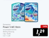 Power 5 WC-Stein Angebote von Domestos bei Konsum Pirna für 1,29 €