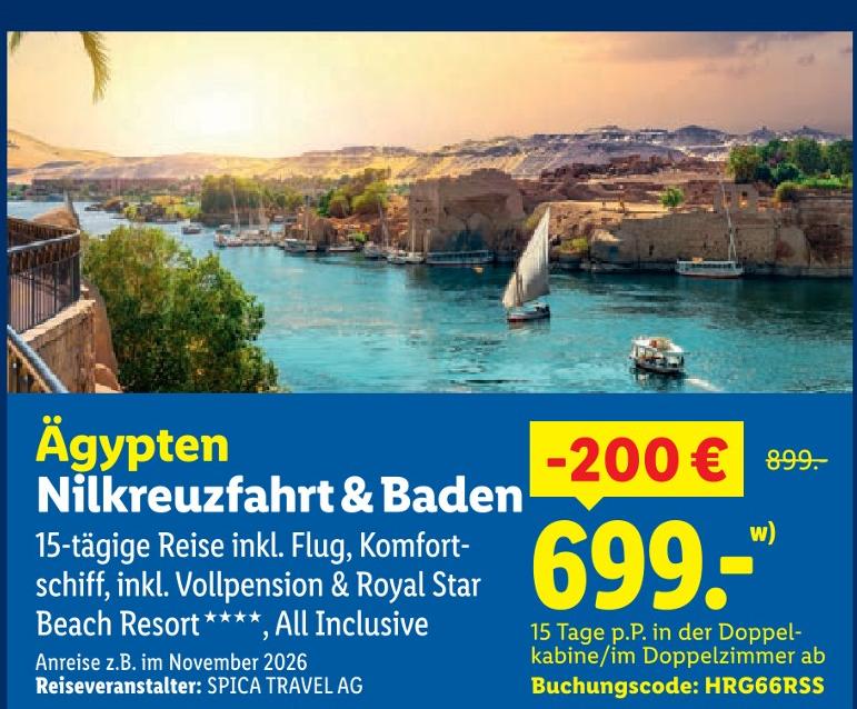 Ägypten Nilkreuzfahrt & Baden