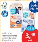 Premium Pants im Angebot bei budni in Buchholz Premium Pants Angebote von Hallo Welt bei budni Buchholz für 3,49 €