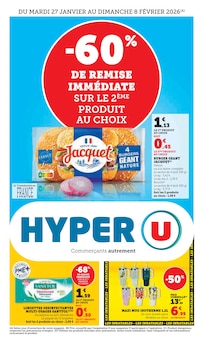 Catalogue Hyper U de la semaine "-60%DE REMISE IMMÉDIATE SUR LE 2ÈME PRODUIT AU CHOIX" avec 56 pages, valide du 27/01/2026 au 08/02/2026 pour Pertuis et alentours Prospectus Hyper U de la semaine "-60%DE REMISE IMMÉDIATE SUR LE 2ÈME PRODUIT AU CHOIX" avec 56 pages, valide du 27/01/2026 au 08/02/2026 pour Pertuis et alentours
