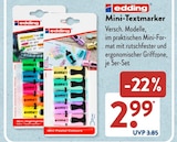 Mini-Textmarker von edding im aktuellen ALDI SÜD Prospekt für 2,99 €