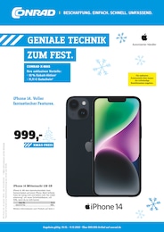 Elektromarkt Prospekt von Conrad Electronic Gelsenkirchen Conrad Electronic Prospekt: "GENIALE TECHNIK ZUM FEST", 72 Seiten, 01.11.2022 - 11.12.2022