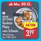 Raclette-Platte vom Schwein Angebote von MEINE METZGEREI bei ALDI Nord Osnabrück für 3,99 €