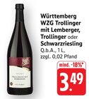 Trollinger mit Lemberger Angebote von Württemberg WZG bei E center Reutlingen für 3,49 €