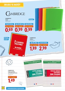 Promotion Papier dans le prospectus Lidl, valable du 13/08/2026 au 20/08/2026 Promo Papier dans le catalogue Lidl du moment à la page 8