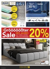 Matratze im BRAUN Möbel-Center Prospekt in Singen Aktueller BRAUN Möbel-Center Prospekt mit Matratze, "Gröööößter Sale des Jahres!", Seite 14
