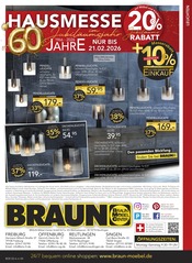 Aktueller BRAUN Möbel-Center Prospekt mit Beleuchtung, "60 JAHRE BRAUN MÖBEL CENTER", Seite 4