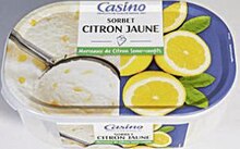 Casino Supermarchés Arbouans - Sorbet glacé citron jaune Promo Sorbet glacé citron jaune dans le catalogue Casino Supermarchés Un trésor d'anniv' à Arbouans