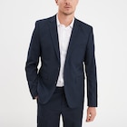 Veste de costume droite ajustée bleu marine homme en promo chez La Halle Clermont-Ferrand à 45,99 €