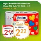 Küchentücher mit Herzen bei GLOBUS im Freilassing Prospekt für 2,22 €