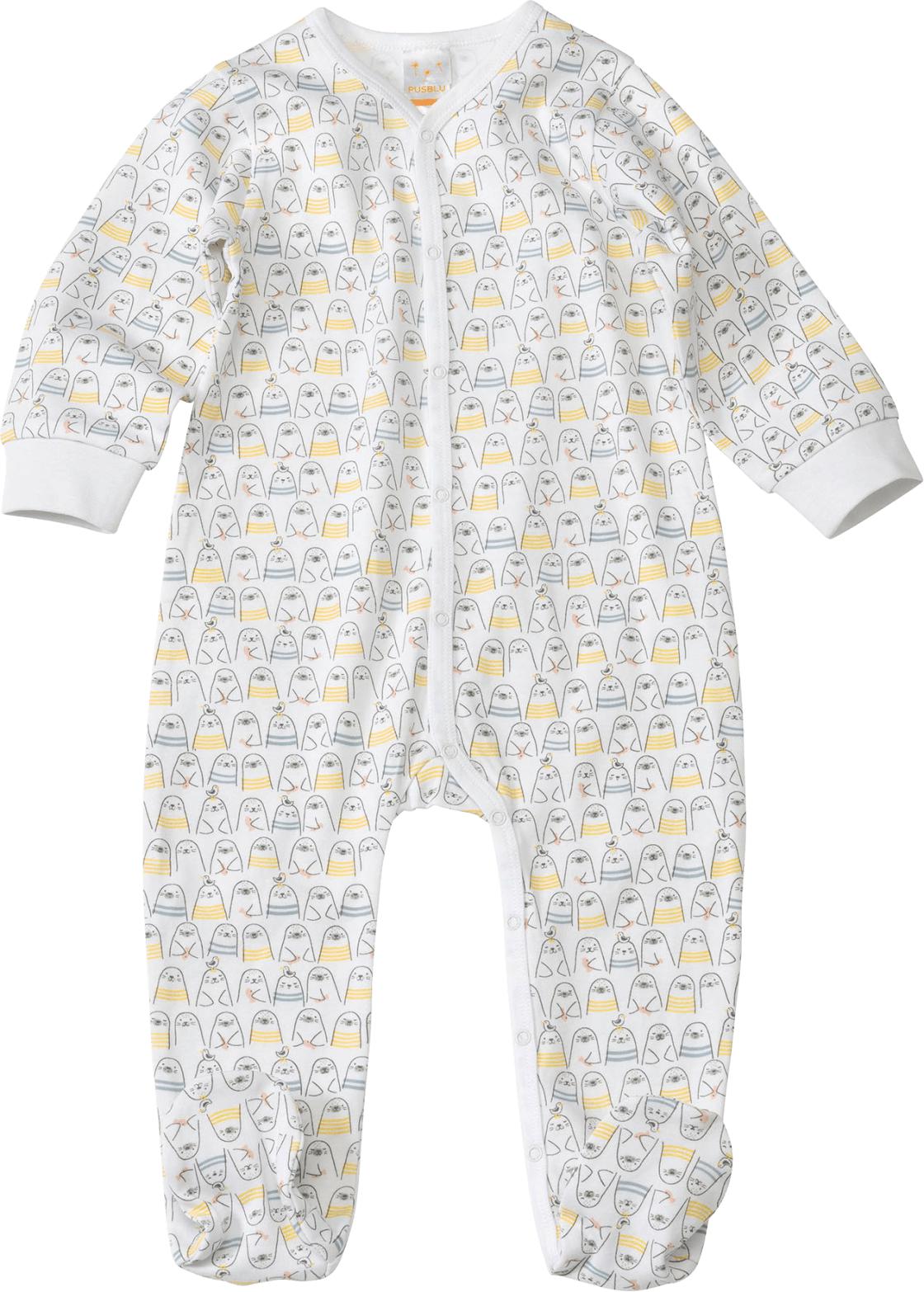 dm-drogerie markt Göhl - Baby Schlafanzug, Gr. 86/92, in Bio-Baumwolle, weiß, gelb Baby Schlafanzug, Gr. 86/92, in Bio-Baumwolle, weiß, gelb Angebot bei dm-drogerie markt Göhl im Prospekt Aktuelle Angebote