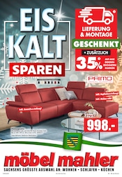 Aktueller Möbel Mahler Siebenlehn Möbel & Einrichtung Prospekt in Geyer und Umgebung, "EISKALT SPAREN" mit 16 Seiten, 25.02.2026 - 03.03.2026
