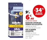 Rasoirs jetables Venus ou Gillette - Gillette / Venus en promo chez Super U Rasoirs jetables Venus ou Gillette - Gillette / Venus dans le catalogue Super U