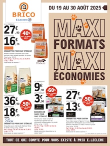 Prospectus E.Leclerc de la semaine "MAXI FORMATS, MAXI ÉCONOMIES" avec 1 pages, valide du 19/08/2025 au 30/08/2025 pour Sarlat-la-Canéda et alentours