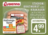 Stadion-Bratwurst oder -Krakauer Angebote von Rasting bei EDEKA Haltern am See für 4,99 €