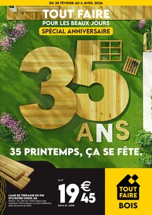 Catalogue Tout Faire à La Roche-Vineuse cette semaine, valable du 28/02/2026 au 04/04/2026 Prospectus Tout Faire à La Roche-Vineuse, "TOUT FAIRE POUR LES BEAUX JOURS", 8 pages de promos valables du 28/02/2026 au 04/04/2026