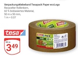 Aktuelles Verpackungsklebeband Tesapack Paper ecoLogo Angebot bei GLOBUS in Bochum ab 3,49 €