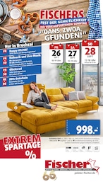 Aktueller Polstermöbel Fischer Prospekt, "FEST DER GEMÜTLICHKEIT", mit Angeboten der Woche, gültig von 21.09.2025 bis 21.09.2025