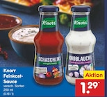 Feinkost-Sauce Schaschlik im Angebot bei Netto Marken-Discount in Leverkusen Feinkost-Sauce Schaschlik Angebote von Knorr bei Netto Marken-Discount Leverkusen für 1,29 €