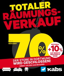Kabs Prospekt "TOTALER RÄUMUNGSVERKAUF", 3 Seiten, 27.01.2023 - 23.02.2023 Kabs Prospekt "TOTALER RÄUMUNGSVERKAUF", 3 Seiten, 27.01.2023 - 23.02.2023