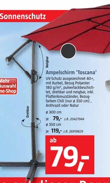 BAUHAUS Bad Nenndorf - Ampelschirm 'Toscana' Ampelschirm 'Toscana' Angebot bei BAUHAUS Bad Nenndorf im Prospekt Handzettel KW 27
