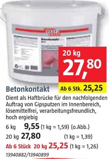 BAUHAUS Pocking - Betonkontakt Betonkontakt Angebot bei BAUHAUS Pocking im Prospekt Handzettel KW 09