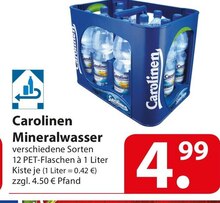famila Nordost Detmold - Carolinen Mineralwasser Carolinen Mineralwasser Angebot bei famila Nordost Detmold im Prospekt "besser als gut!"