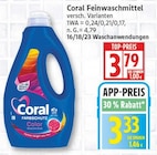 Feinwaschmittel im EDEKA Prospekt Feinwaschmittel von Coral im aktuellen EDEKA Prospekt für 3,33 €