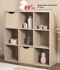 Rangement modulable 9 cases à 89,99 € dans le catalogue Maxi Bazar
