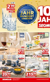 Tafel-Set im Segmüller Prospekt "100 JAHRE SEGMÜLLER" mit 48 Seiten (Frankfurt (Main))