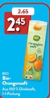 Bio-Orangensaft von Bio im aktuellen ALDI SÜD Prospekt für 2,45 €