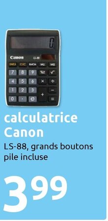 Action Le Havre - calculatrice Canon Promo calculatrice Canon dans le catalogue Action "Petits prix, grands sourires" à Le Havre