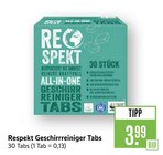 Aktuelle Geschirrspüler Angebote bei Marktkauf in Reutlingen Aktuelles Respekt Geschirrreiniger Tabs Angebot bei Marktkauf in Reutlingen ab 3,99 €