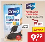 Nitril-Einmalhandschuhe Angebote von Priva bei Netto Marken-Discount Erfurt für 9,99 €