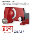 Allesschneider S10003 Angebote von Graef bei GLOBUS Nettetal für 85,00 €