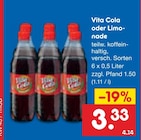 Vita Cola oder Limonade im Angebot bei Netto Marken-Discount in Heidenau Vita Cola oder Limonade Angebote bei Netto Marken-Discount Heidenau für 3,33 €