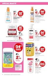 Prix et réduction Garnier Ambre Solaire dans le prospectus Super U en cours Offre Garnier Ambre Solaire dans le catalogue Super U du moment à la page 4