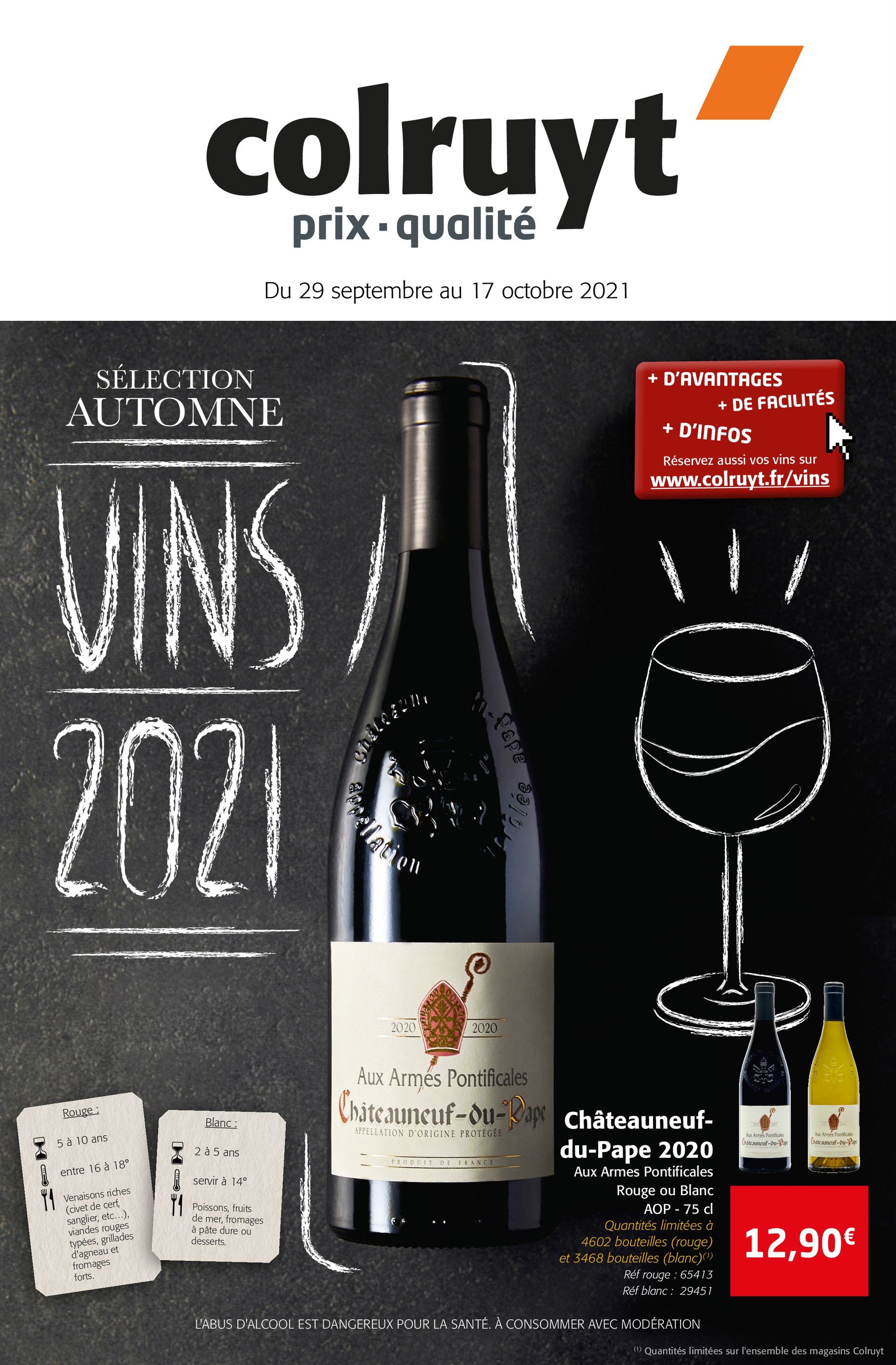 Catalogue Colruyt à Épinal, avec 16 pages Prospectus Colruyt à Épinal, "Vins 2021", 16 pages, 29/09/2021 - 17/10/2021