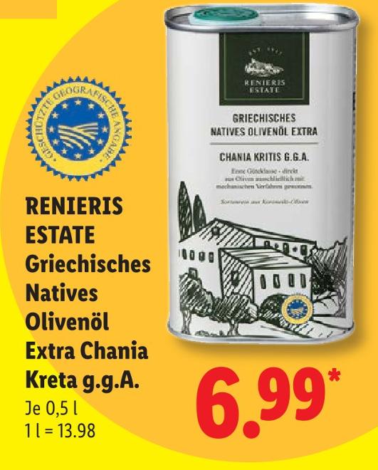 Griechisches Natives Olivenöl Extra Chania Kreta g.g.A.