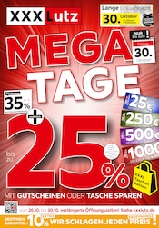 Aktueller XXXLutz Möbel & Einrichtung Prospekt in Rotenburg und Umgebung, "MEGA-TAGE" mit 4 Seiten, 24.10.2026 - 01.11.2026