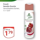 Sensitiv-Dusche im Angebot bei GLOBUS in Leipzig Sensitiv-Dusche Angebote von Frosch bei GLOBUS Leipzig für 1,79 €