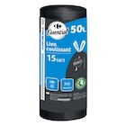 15 sacs poubelle 50L à lien coulissant - CARREFOUR - Carrefour Market à Nanterre 15 sacs poubelle 50L à lien coulissant - CARREFOUR en promo chez Carrefour Market Nanterre à 2,99 €