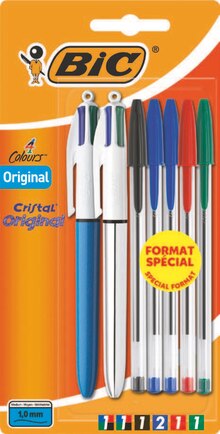 2 stylos bille 4 couleurs + 5 stylos bille cristal - Intermarché à Le Havre 2 stylos bille 4 couleurs + 5 stylos bille cristal en promo chez Intermarché Le Havre à 1,15 €