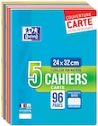 LOT 5 CAHIERS 24X32 CM - Oxford à 4,10 € dans le catalogue Intermarché Super