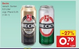 Bier im Angebot bei Netto Marken-Discount in Bad Segeberg Bier Angebote von Becks bei Netto Marken-Discount Bad Segeberg für 0,79 €
