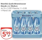 Quelle Mineralwasser Klassik Angebote von Rheinfels bei GLOBUS Nettetal für 5,99 €