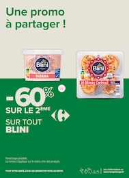 Prix et réduction Blinis dans le prospectus Carrefour Proximité en cours Offre Blinis dans le catalogue Carrefour Proximité du moment à la page 12