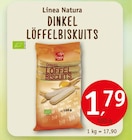 DINKEL LÖFFELBISKUITS von Linea Natura für 1,79 € bei Erdkorn Biomarkt im Angebot DINKEL LÖFFELBISKUITS von Linea Natura im aktuellen Erdkorn Biomarkt Prospekt