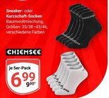 Sneaker- oder Kurzschaft-Socken im Angebot bei GLOBUS in Rüsselsheim Sneaker- oder Kurzschaft-Socken Angebote von CHIEMSEE bei GLOBUS Rüsselsheim für 6,99 €