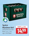 Münchner Hell im Angebot bei famila Nordost in Buchholz Münchner Hell Angebote von Spaten bei famila Nordost Buchholz für 14,99 €